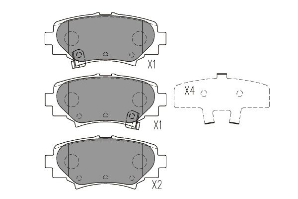 KAVO PARTS Piduriklotsi komplekt,ketaspidur KBP-4575